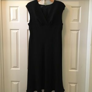 Chaps 18W Black Cap Sleeve Dress
